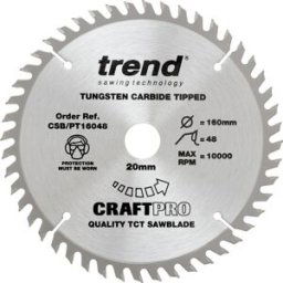 Trend PT cirkelzaagblad 160x20x2,2mm 48T