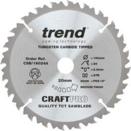 Trend cirkelzaagblad 160x20mm 24T*