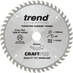 Trend PT cirkelzaagblad 165x20x2,2mm 48T