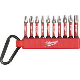 Milwaukee schroefbit set Shockwave 10-delig Carabiner