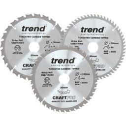 Trend cirkelzaagbladen set 190x30x2,6mm (3 Stuks)