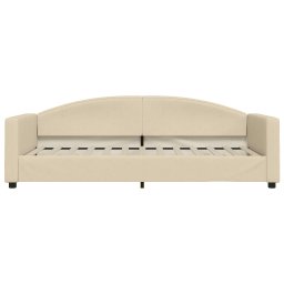 vidaXL Slaapbank 90x200 cm stof crèmekleurig