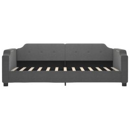 vidaXL Slaapbank 100x200 cm stof donkergrijs