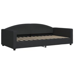 vidaXL Slaapbank met matras 100x200 cm stof zwart