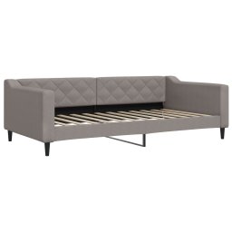vidaXL Slaapbank met matras 100x200 cm stof taupe