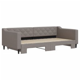 vidaXL Slaapbank met onderschuifbed 100x200 cm stof taupe