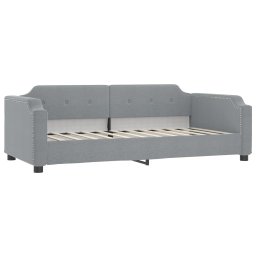 vidaXL Slaapbank met matras 80x200 cm stof lichtgrijs
