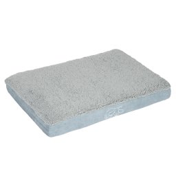- M: L 100 x B 65 x H 9,5 cm (motief: hond) - Hondenkussen Memory Foam Grijs