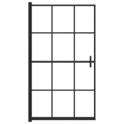 vidaXL Douchewand 80x140 cm ESG zwart