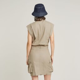 Jurk Pocket - Beige - Dames