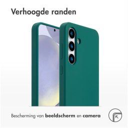 Accezz Liquid Silicone Backcover met MagSafe voor Samsung Galaxy S25 Plus Telefoonhoesje Groen