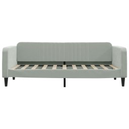 vidaXL Slaapbank 90x190 cm fluweel lichtgrijs