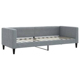 vidaXL Slaapbank met matras 80x200 cm stof lichtgrijs