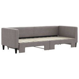 vidaXL Slaapbank met onderschuifbed 80x200 cm stof taupe