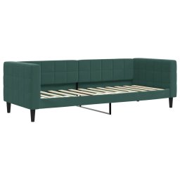 vidaXL Slaapbank met matras 80x200 cm fluweel donkergroen
