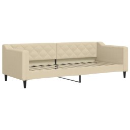 vidaXL Slaapbank met matras 80x200 cm stof crèmekleurig