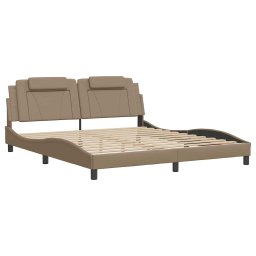 vidaXL Bedframe "Viana" zonder matras cappuccinokleurig 180x200 cm