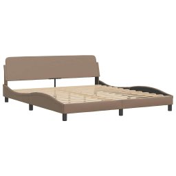 vidaXL Bedframe "Dover" kunstleer cappuccinokleurig 180x200 cm