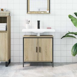 vidaXL Wastafelkast 60x30x60 cm bewerkt hout sonoma eikenkleurig