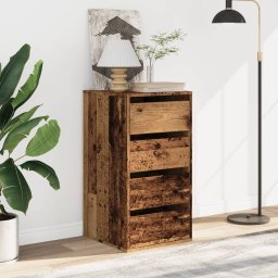 vidaXL Ladekast 40x41x76 cm bewerkt hout oud houtkleurig