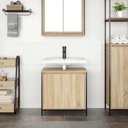 vidaXL Badkamerkast wastafelmeubel 60x34,5x60 cm sonoma eikenkleurig