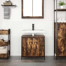 vidaXL Badkamerkast 60x34,5x60 cm gerookt eikenkleurig