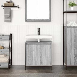 vidaXL Badkamerkast wastafelkast 60x34,5x60 cm grijs sonoma