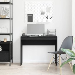 vidaXL Bureau Zwart Eiken 90x40x72 cm Bewerkt Hout