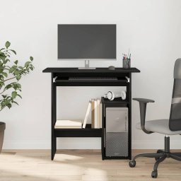 vidaXL Bureau 80x45x74 cm spaanplaat zwart eikenkleurig