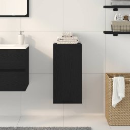 vidaXL Wandkast zwart eiken 32x20x67 cm bewerkt hout