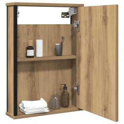 vidaXL Badkamerspiegelkast 42x12x60 cm bewerkt hout artisanaal