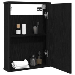 vidaXL Badkamerspiegelkast 42x12x60 cm spaanplaat zwart eikenkleurig