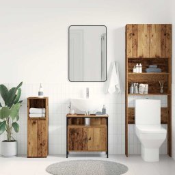 vidaXL Wastafelmeubel 60x30x60 cm spaanplaat oud hout