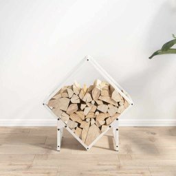 vidaXL Brandhoutrek 50x25x50 cm koudgewalst staal wit
