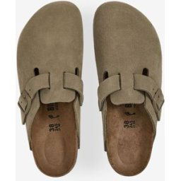 Slippers Schoenen Birkenstock Boston Suede Faded Khaki Khaki Dames 39