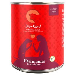 12x800g Herrmann's Menu Bio rund met bio zoete aardappelen