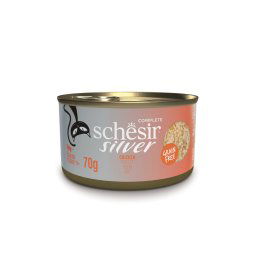12x70g Schesir Silver Senior Kip natvoer voor katten