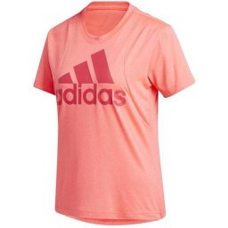 adidas - maat S - BOS Logo shirt dames roze/rood