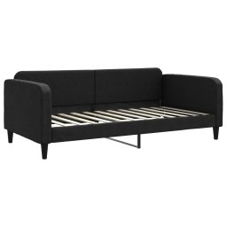 vidaXL Slaapbank met matras 100x200 cm stof zwart