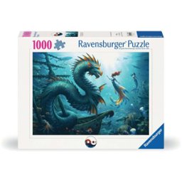 Enchanted Dephts - Dragon, Mermaid and Turtles Puzzel (1000 stukjes)