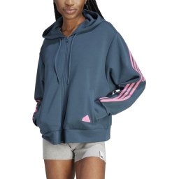 adidas Maat L Sportswear Future Icons 3-Stripes Ritshoodie - Dames - Turquoise