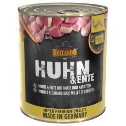 Voordeelpakket: Belcando Super Premium 12 x 800 g Hondenvoer - Kip & eend met gierst & wortelen