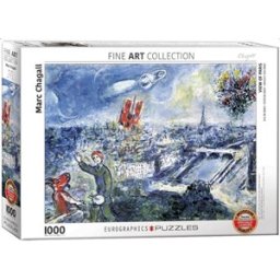 Le Bouquet de Paris - Marc Chagall Puzzel (1000 stukjes)