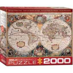 Antique World Map Puzzel (2000 stukjes)