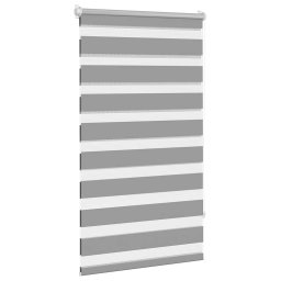 vidaXL Zebra rolgordijn 90,9 x 150 cm stofbreedte 86,7 cm grijs