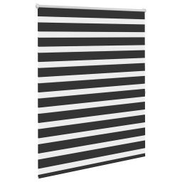 vidaXL Zebra rolgordijn 140,9 x 175 cm stofbreedte 136,7 cm zwart