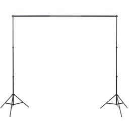 vidaXL Fotostudioset met 3 katoenen achtergronden en frame 3x5 m