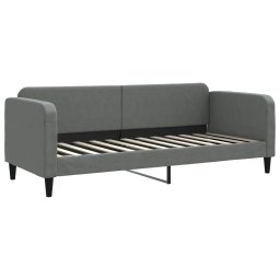 vidaXL Slaapbank met matras 80x200 cm stof donkergrijs