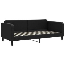 vidaXL Slaapbank met matras 90x200 cm stof zwart