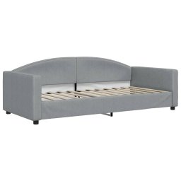 vidaXL Slaapbank met matras 90x200 cm stof lichtgrijs